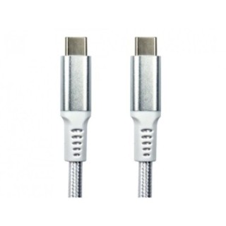 1m White USB 10Gbps Type C (M) to Type C (M) Braided Cable