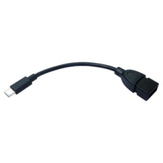 15cm 5 Gbps Type C (M) to Type A (F) Cable 15W - Black