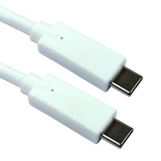 1.8m USB 10Gbps Type C (M) to Type C (M) Cable 100W - White