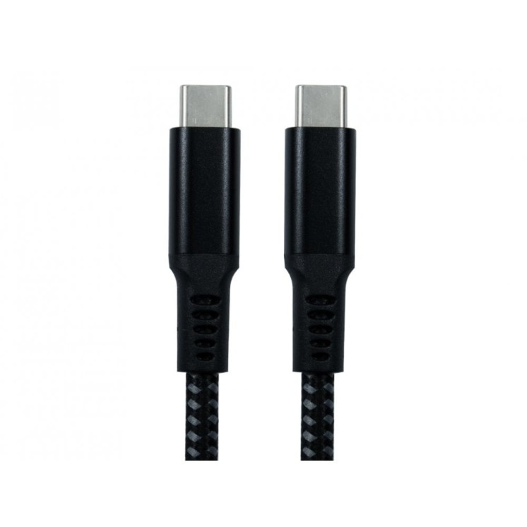 1m Black USB 10Gbps Type C (M) to Type C (M) Braided Cable