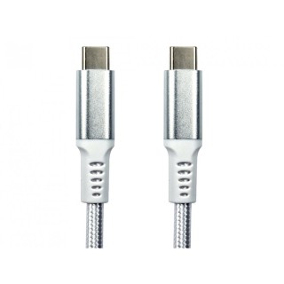1.8m White USB 10Gbps Type C (M) to Type C (M) Braided Cable