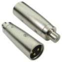RCA (F) to XLR (M) Adapter - Gold Pins