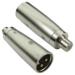 RCA (F) to XLR (M) Adapter - Gold Pins