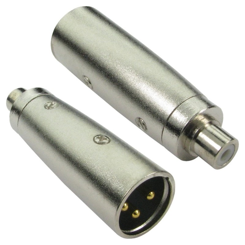 RCA (F) to XLR (M) Adapter - Gold Pins