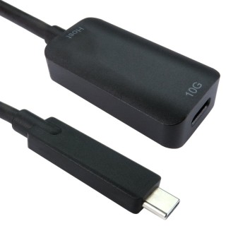 5M USB C Extension M-F + In Built Booster with PSU