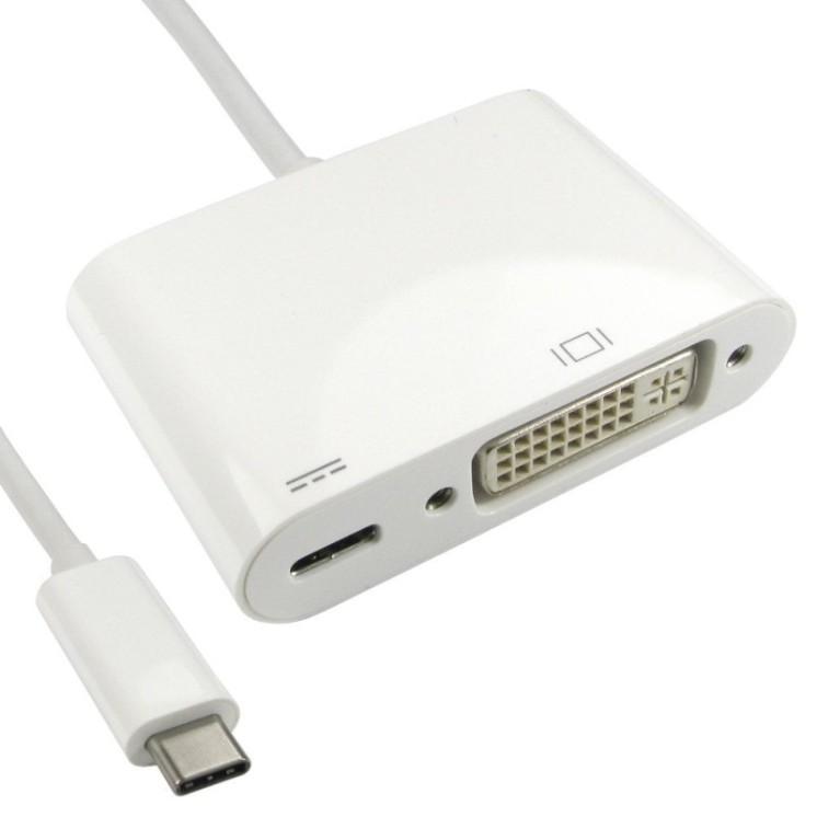 15cm Leaded USB Type-C to DVI Adapter with PD Function