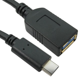 50cm 5 Gbps Type C (M) to Type A (F) Cable