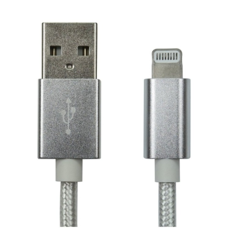1M White USB2.0 A to Lightning Braided Cable - MFI Certified