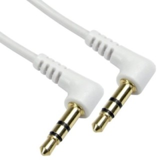 1m 3.5mm Stereo Cable (Two R/A Connectors) - White