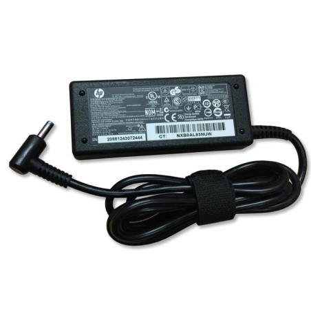 riginal HP 65W laptop power adapter with 19.5V 3.33A output and 4.5 x 3.0 mm blue‑tip connector. Reliable
