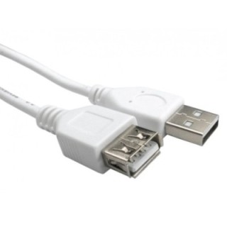 1m USB2.0 Type A (M) to Type A (F) Extension Cable - White