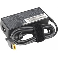 Original Lenovo 65W Laptop Power Adapter with rectangular tip and power cable