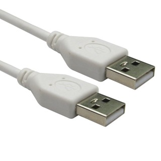 3m USB 2.0 Type A (M) to Type A (M) Data Cable - White