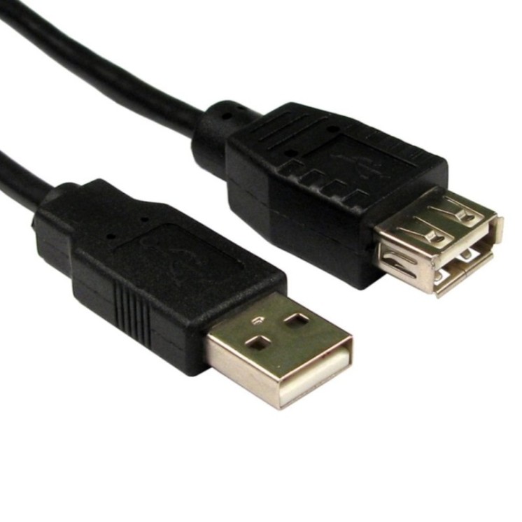 5m USB2.0 Type A (M) to Type A (F) Extension Cable - Black