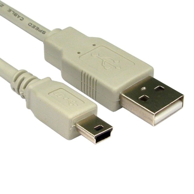1.8m USB2.0 Type A (M) to Mini B (M) Cable - Beige