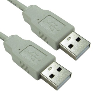 1.8m USB2.0 Type A (M) to Type A (M) Cable - Beige