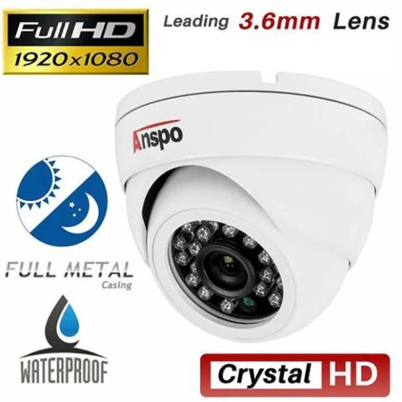 ANSPO 2MP Full HD 1080P Dome CCTV Camera with Night Vision and 10M Cable