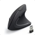 Wireless Vertical Ergonomic Optical Mouse in Black with 1600 DPI and 5 Buttons