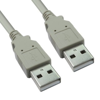 3m USB 2.0 Type A (M) to Type A (M) Data Cable - Beige