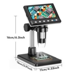 Digital Magnification Microscope with 8 Adjustable LEDs for Science and Education