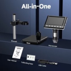 Digital Magnification Microscope with 8 Adjustable LEDs for Science and Education
