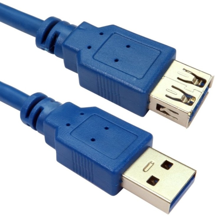 1m USB 5Gbps Type A (M) to Type A (F) Extension Cable - Blue