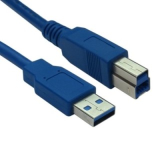 1m USB 5Gbps Type A (M) to Type B (M) Data Cable - Blue