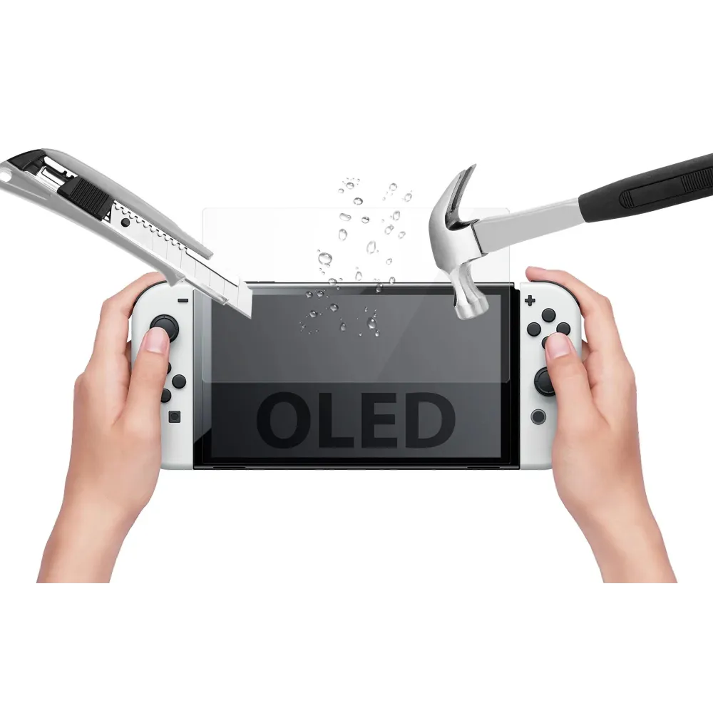 Subsonic tempered glass screen protector for Nintendo Switch OLED with cleaning kit