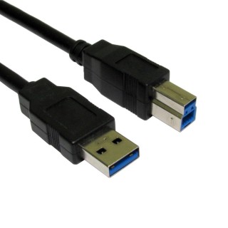3m USB 5Gbps Type A (M) to Type B (M) Data Cable - Black