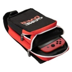 Subsonic black and red shoulder bag for Nintendo Switch consoles with padded pocket