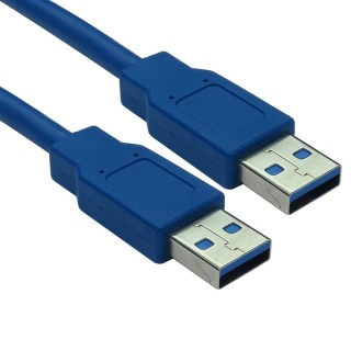 5m USB 5Gbps Type A (M) to Type A (M) Data Cable - Blue