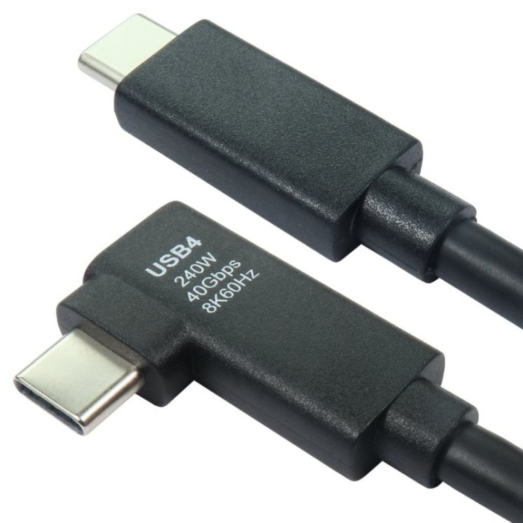 1m USB4 40Gbps EPR Cable - Right Angled Connector
