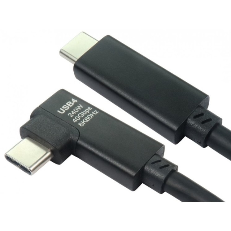 2m USB4 40Gbps EPR Active Cable - Right Angled Connector