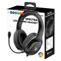 Subsonic Spectra black RGB LED gaming headset with microphone