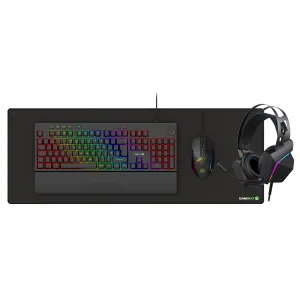 GameMax Pulse Pro 4 in 1 RGB gaming keyboard mouse headset and mouse mat