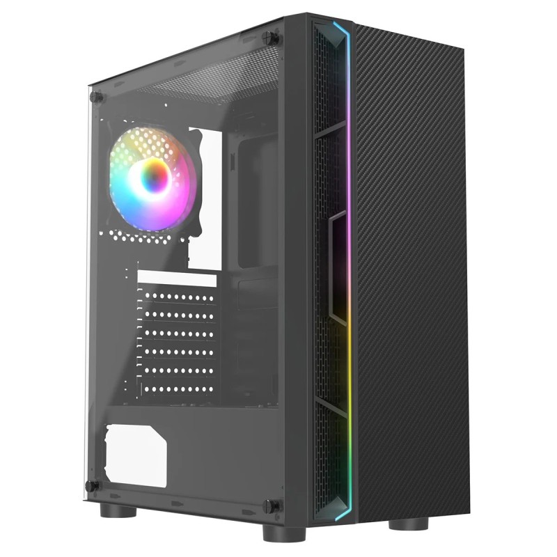 CiT Galaxy RGB Black Mid Tower Tempered Glass PC Gaming Case