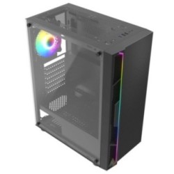 CiT Galaxy RGB Black Mid Tower Tempered Glass PC Gaming Case