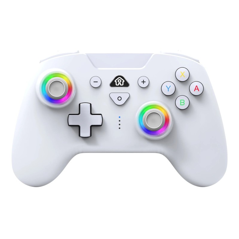 Subsonic white Bluetooth wireless LED controller for Nintendo Switch OLED with programmable RGB lighting