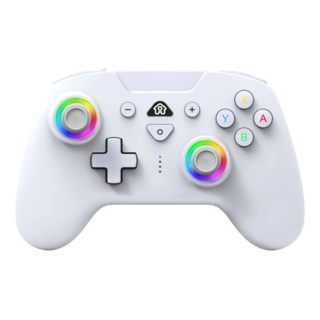 Subsonic white Bluetooth wireless LED controller for Nintendo Switch OLED with programmable RGB lighting