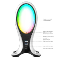 Subsonic Electra RGB LED Headset Stand with USB Hub