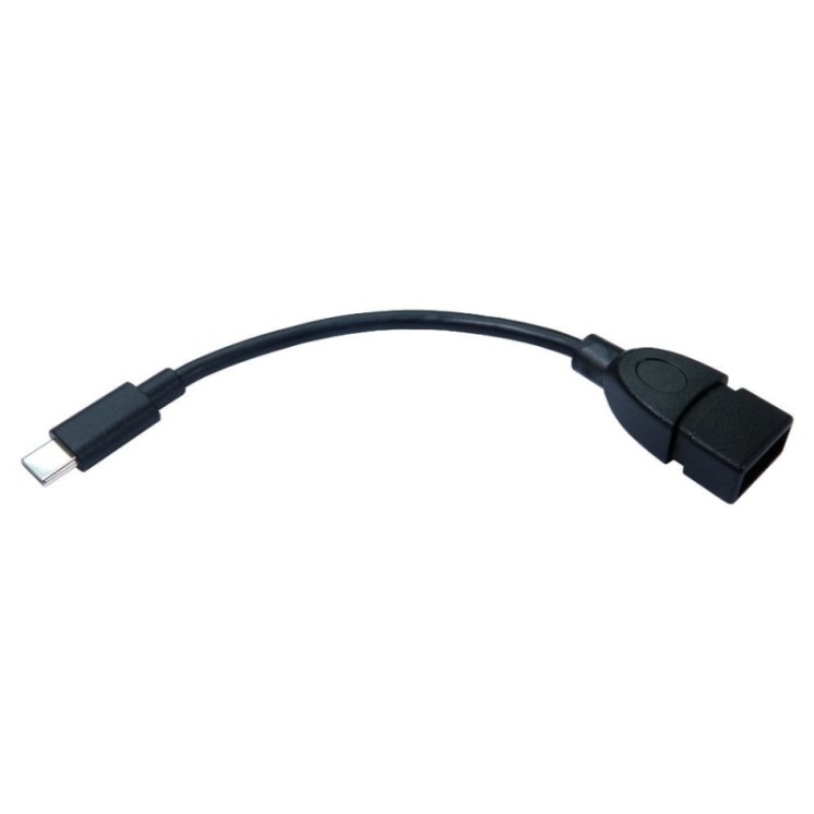 15cm 5 Gbps Type C (M) to Type A (F) Cable 15W - Black