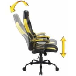 Subsonic Batman black and yellow e-sports gaming chair with embroidered logo