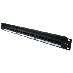24 Port UTP Cat6 Patch Panel - In-line coupler