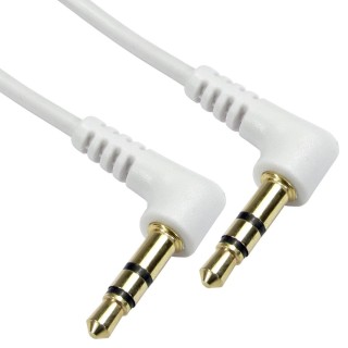 1.5m 3.5mm Stereo Cable (Two R/A Connectors) - White