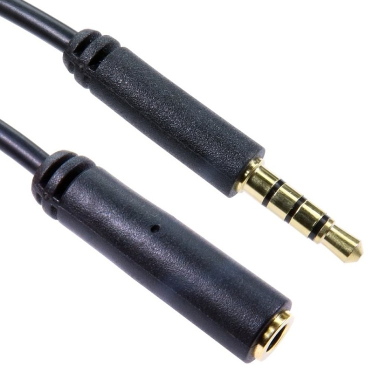 2m 3.5mm TRRS Male to Female Extension Cable