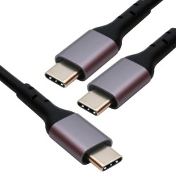 Dual USB-C Charging Cable with Intelligent Power Distribution