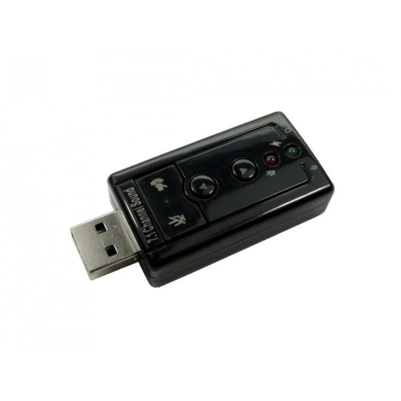 USB 3D 7.1 Audio Adapter with MIC + Headphone Ports