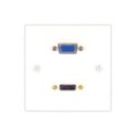 Single Gang HDMI VGA Faceplate