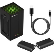 Subsonic dual power pack charging kit for Xbox Series X controller - black