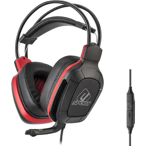 Subsonic Pro 50 gaming headset black and red with retractable microphone and 3.5mm jack